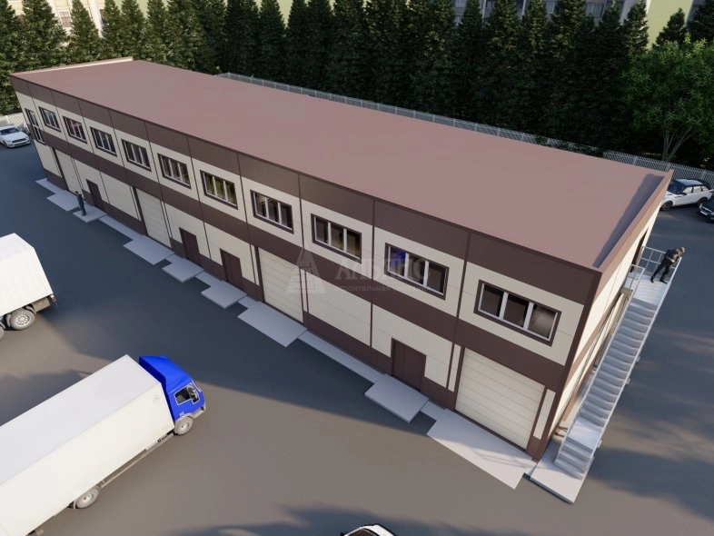 3D визуализация Проект ангара-склада из сэндвич-панелей - фото 6