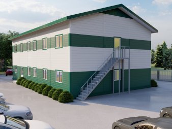 Общежитие из сэндвич-панелей