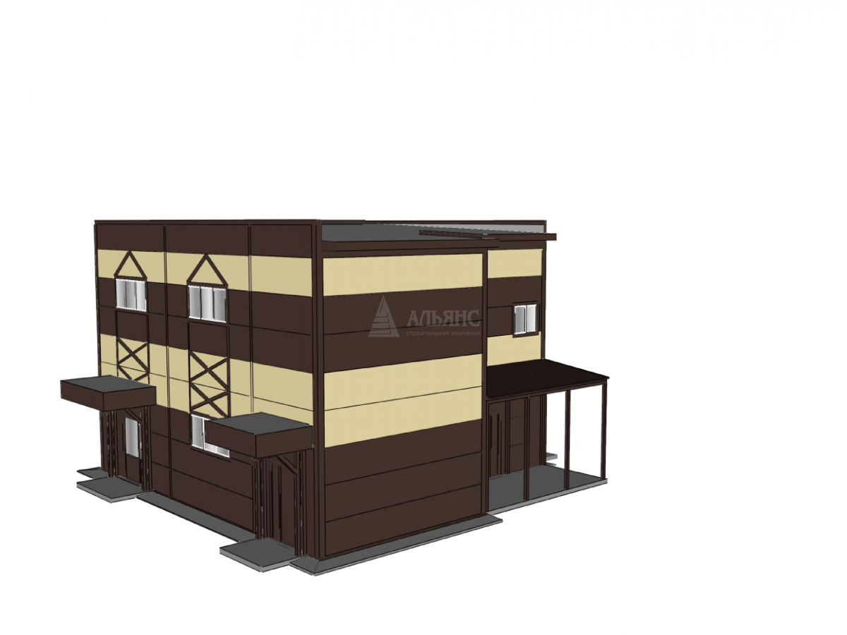 3D визуализация Магазин из сэндвич-панелей - фото 11