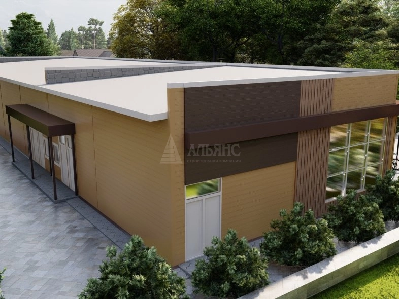 3D визуализация Придорожное кафе из сэндвич-панелей - фото 7