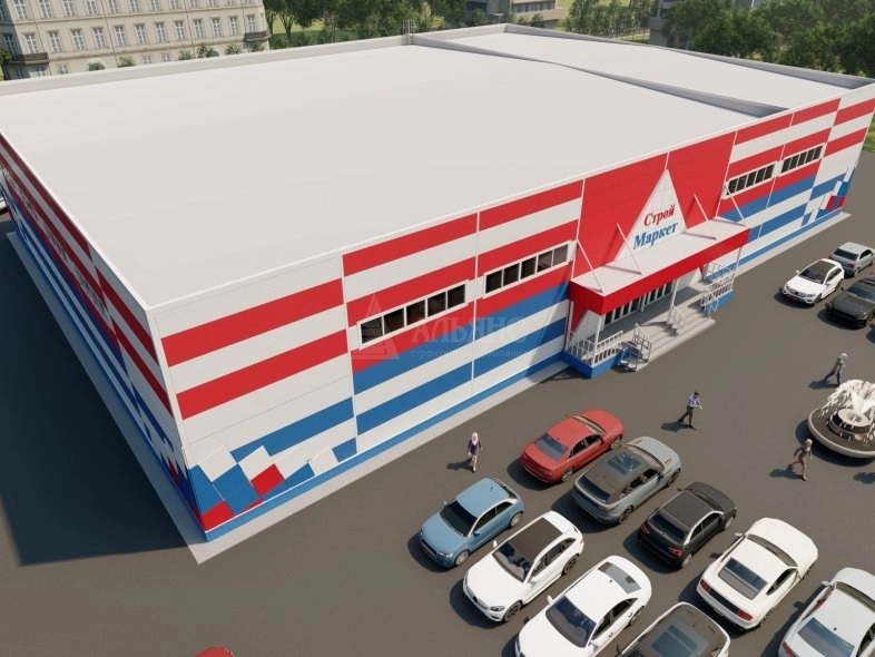 3D визуализация Магазин из сэндвич-панелей - фото 6