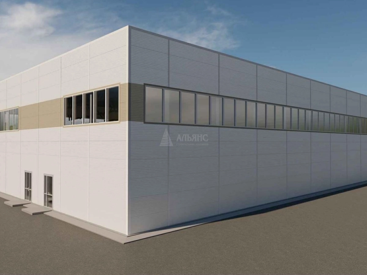 3D визуализация Футбольный манеж из сэндвич-панелей - фото 3