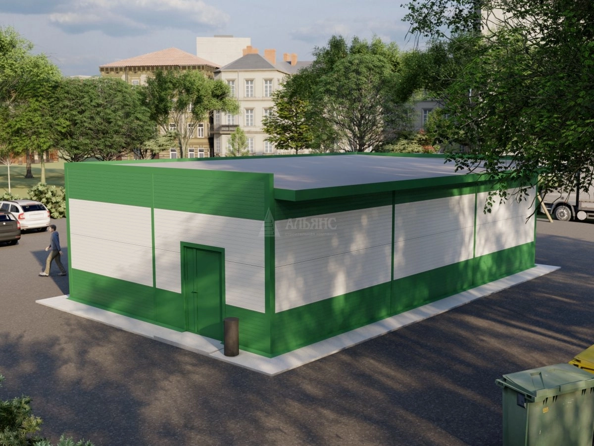3D визуализация Магазин из сэндвич-панелей - фото 2