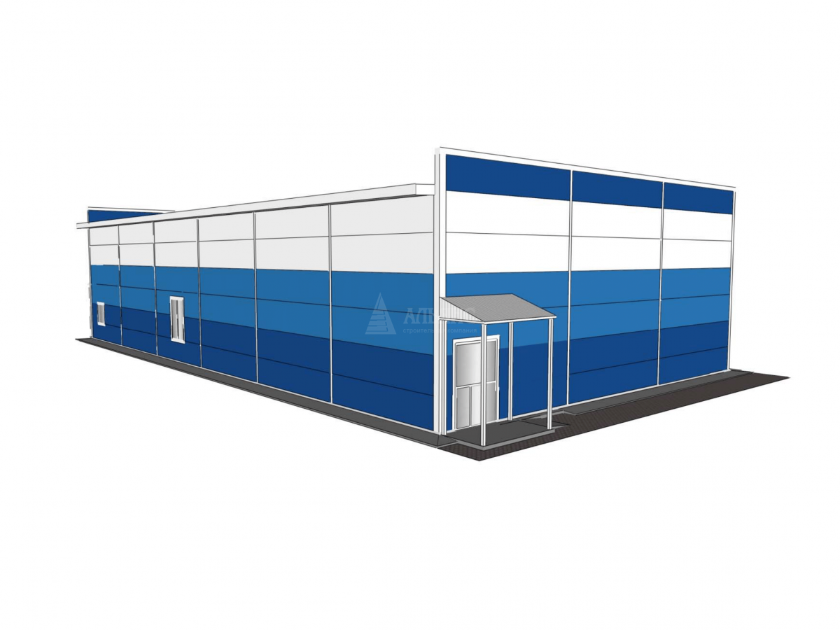 3D визуализация Магазин из сэндвич-панелей - фото 15