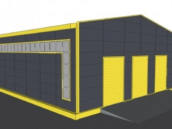 Грузовое СТО из сэндвич-панелей