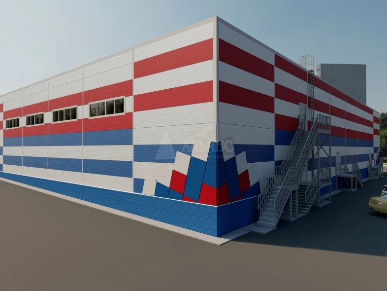 3D визуализация Магазин из сэндвич-панелей - фото 5