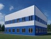 3D визуализация Здание склада с АБК
