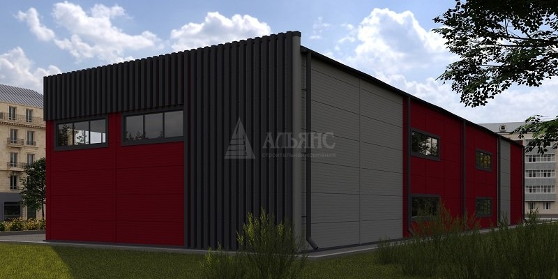 3D визуализация СТО из сэндвич-панелей - фото 3