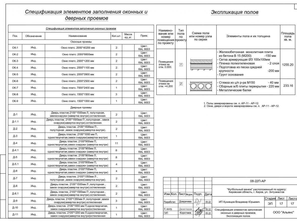 Планировка Футбольный манеж из сэндвич-панелей -  фото 6